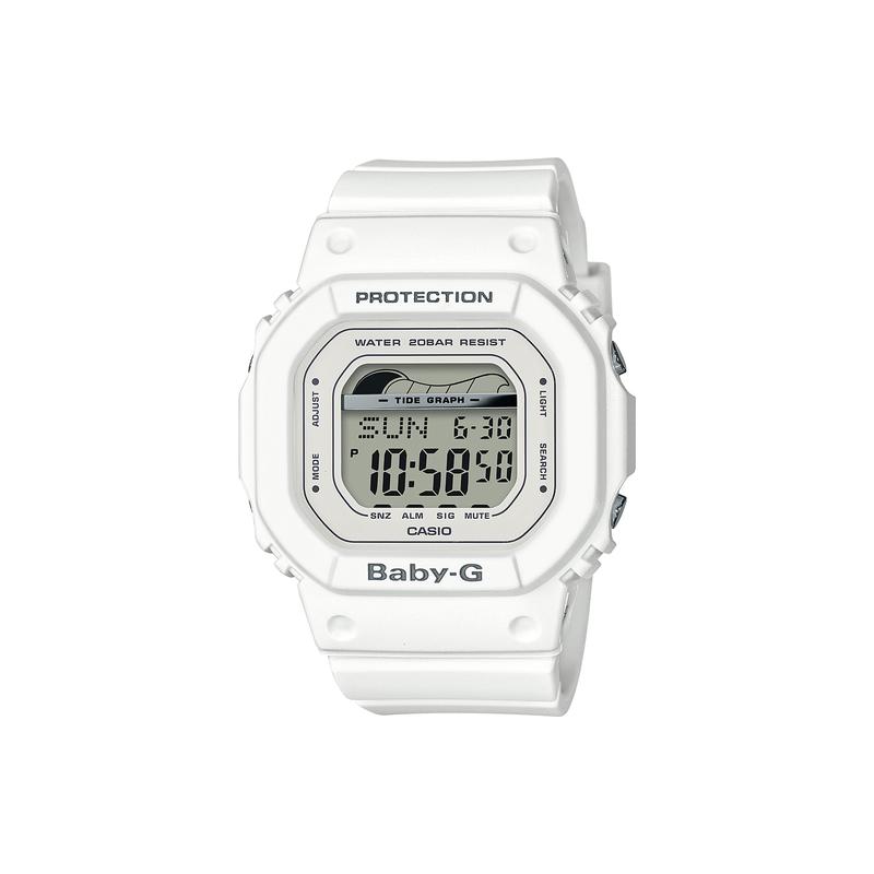

Casio BABY-G Sports Series Surfboard Pattern Macaron Ice Cream Color Tide Shockproof and Waterproof Quartz Movement Resin Strap Japanese BLX-560-7PR белый
