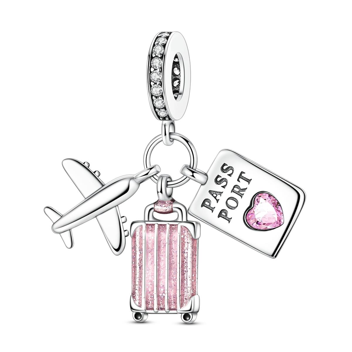 

Pink Series Charms 925 Silver Originales For Woman Pendant Beads Fit Bracelet Making Fashion Jewelry
