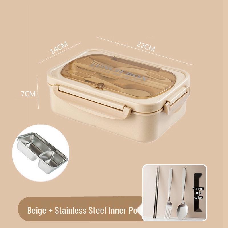 304 Stainless Steel Insulated Bento Box with Divider, Portable and Leak-Proof, Customizable Logo.