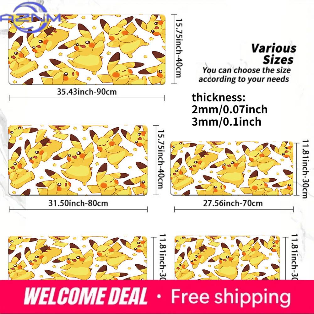 Cute Pikachu Full Print Pokmon Gaming Mouse Pad NonSlip Desk Mat 30x80x0.2cm