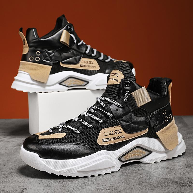 Moda Novos Tênis Casuais de Malha para Homens Sapatos de Corrida Respiráveis Tênis Chunky Homem Corrida Caminhada Treinadores de Atletismo Calçado Leve