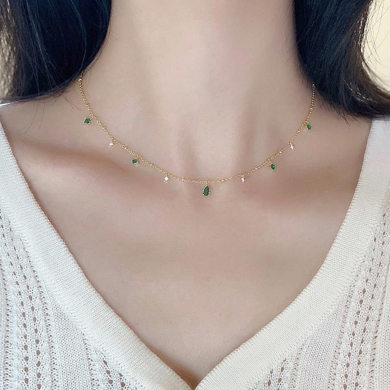 Delicate Clavicle Necklace Beautiful Chain Necklace Copper Texture Perfect for Evening Parties and Special Occasions