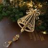 Iron 3D Christmas Snowflakes Pendant Three-dimensional Plating Gold/Silver Christmas Tree Hanging Ornaments Reusable Glitter