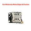 USB Dock Connector Board Charging Port Power Volume Button SIM Card Mainboard Flex Cable For Motorola Moto Edge 60 Fusion