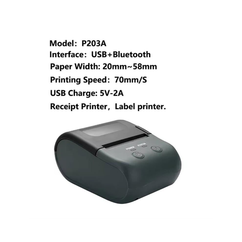 Portable Thermal Printer, Self-Adhesive Label Printer,  Sticker Maker, Supports Mobile Phones and Computers.
