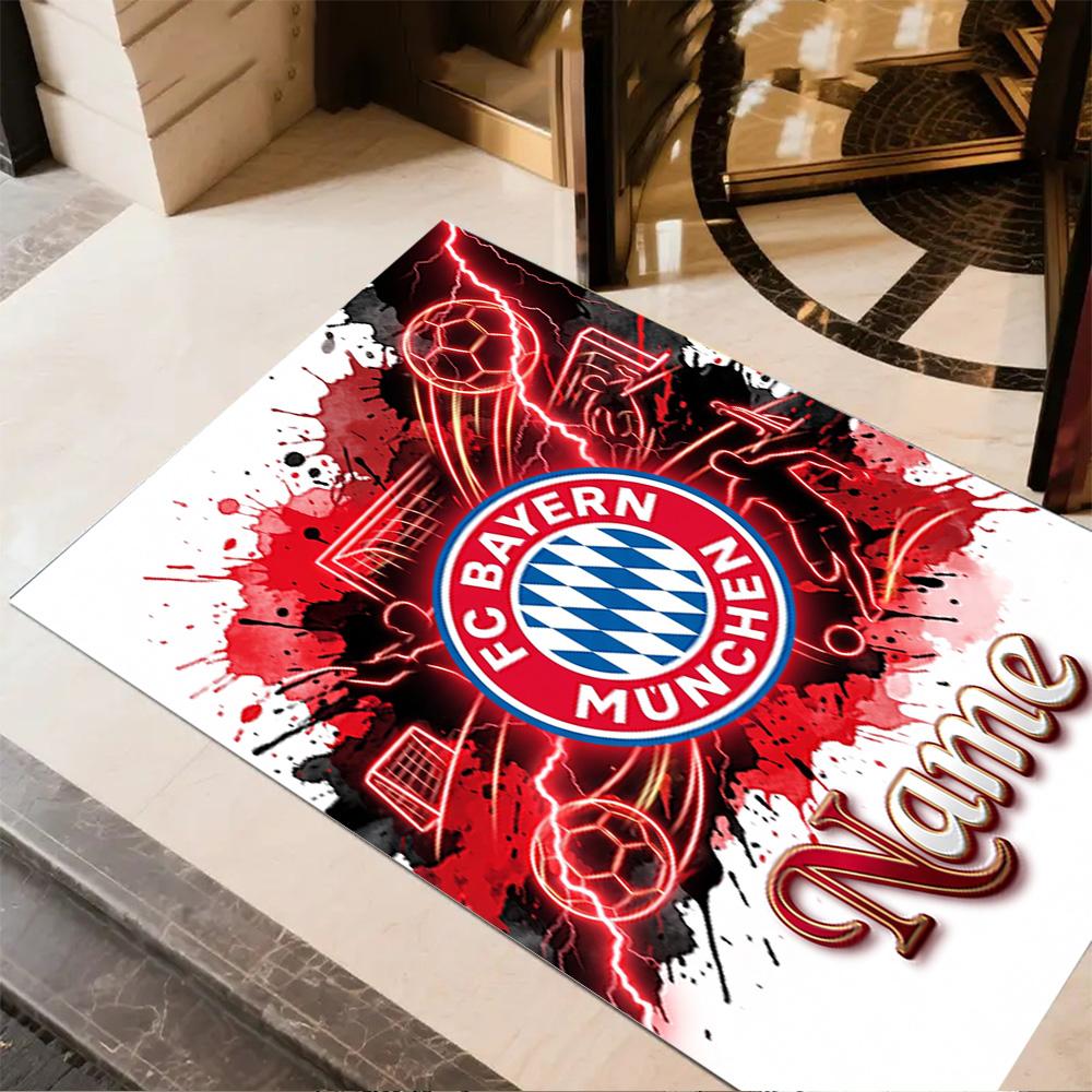 Bayern Munich Fan Artwork Floor Mat Perfect for Game Room Dining Room Outdoor Living Rooms Antislip Carpet Office Home Decor Gift for Festivals