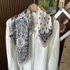 New Silk Silk Scarf Women's Sigongge Spring Versatile 71cm Square Scarf High-end Shawl Small Scarf