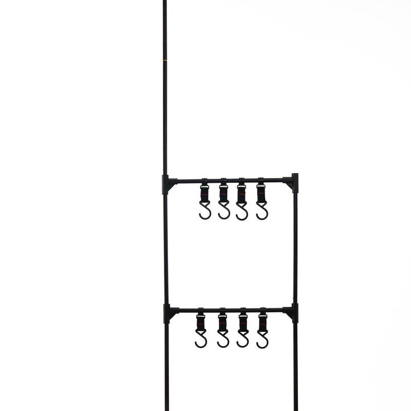 OEING Outdoor Folding Table Storage Rack with Lamp Stand One Size