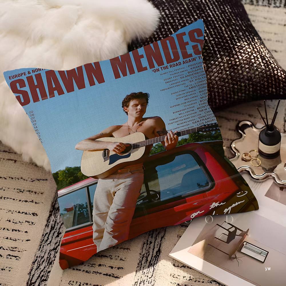 SShawn Mendes SINGER Pillow Gift Home Office Decoration Bedroom Sofa Car Cushion Cover Case X
