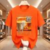 Tummy Ache Survivor Cat Funny Retro Casual Round Neck Pure Cotton Shortsleeved Tshirt Unisexs Summer Fashion Trend Breathable Top