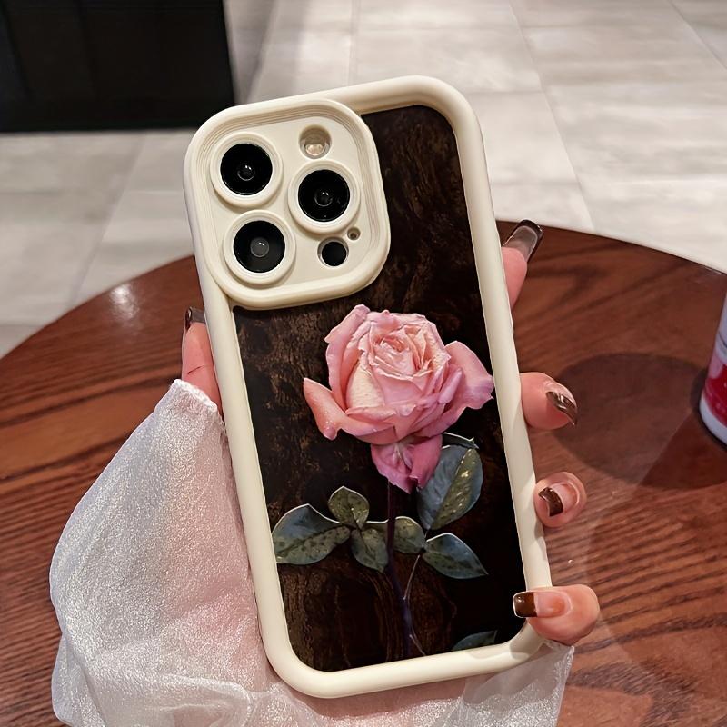 Beautiful Rose Pattern Phone Case Suitable for iPhone 17 16 15 14 13 12 11 Pro/Max/Plus Anti Drop and Shockproof Back Cover