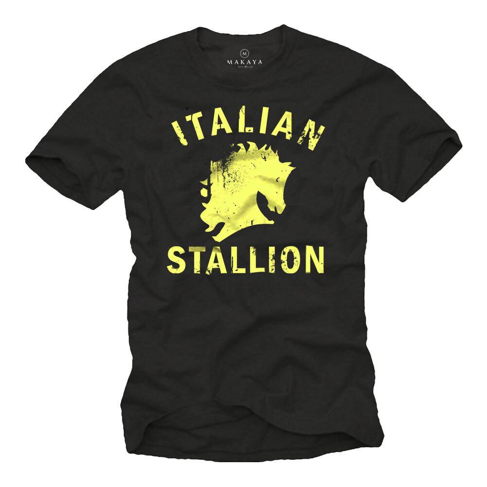 Boxer T-Shirt Mens Gents GYM Training Italian Stallion Print Print Retro- XXXXL