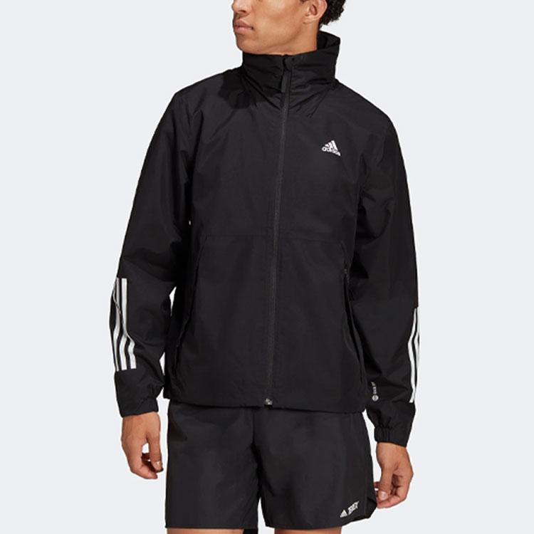 New Adidas 3 Stripes Jacket Men's Black H65773