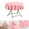 150/180/200cm Round Satin Tablecloth Bright Silk Tablecloth For Baby Shower Wedding Birthday Party Banquet Christmas Table Decor