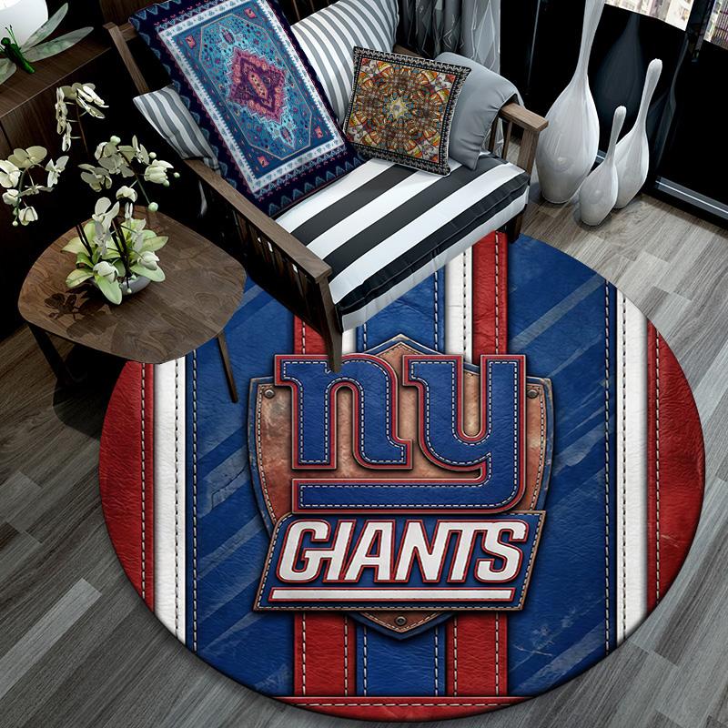 New York Giants2,Round Area Rug,Carpet Rug for Living Room Bedroom Sofa Playroom Decor,Non-slip Floor Mat