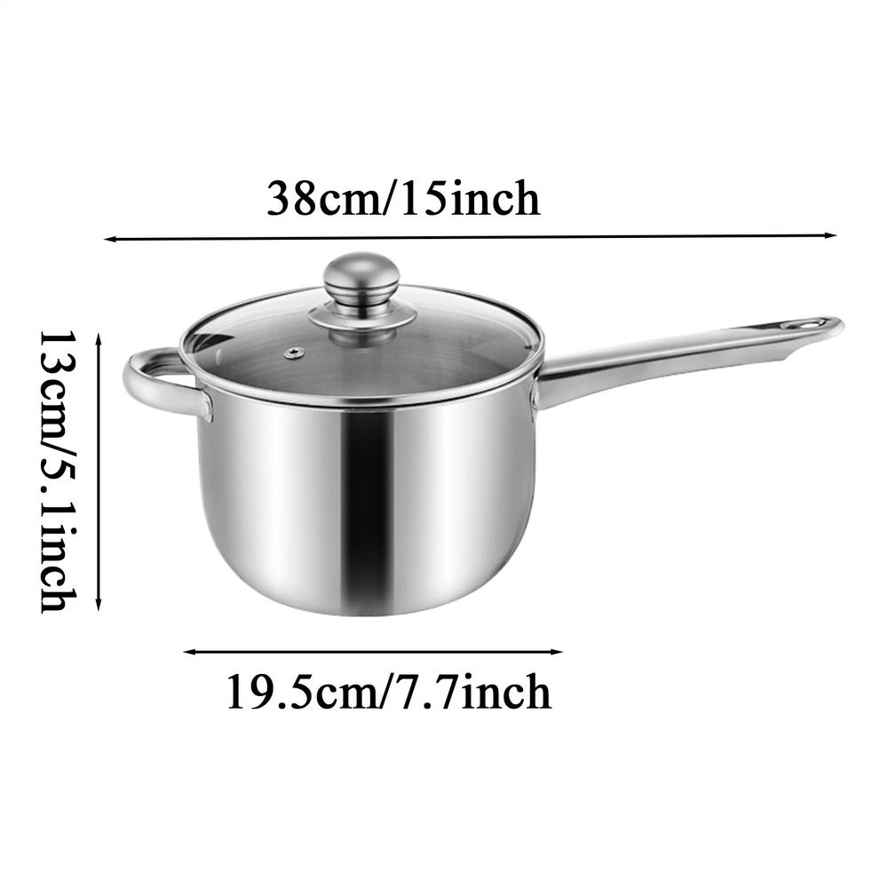 Deep Fryer Pot Stainless Steel Long Handle Cookware Frying Pot with Basket and Lid for Electric Gas Stove French Fries Chicken