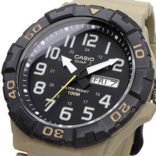 Casio Standard Big Face Quartz Wristwatch MRW-210H-5AV Mens Khaki Overseas Model
