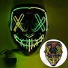 Wireless Halloween Neon LED Purge Mask Masque Masquerade Party Masks Light Grow In The Dark Horror Mask Glowing Masker