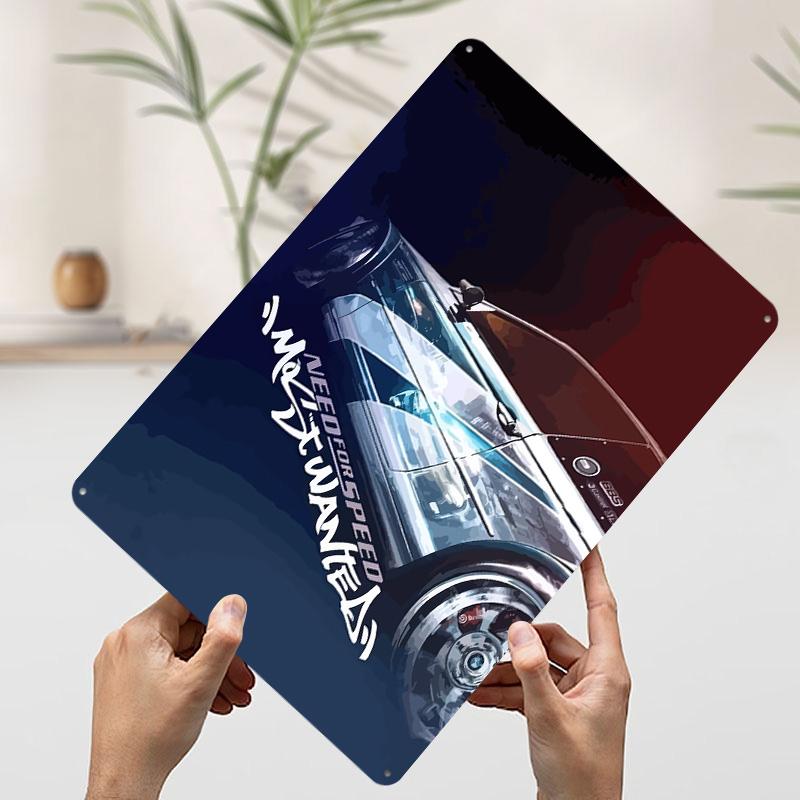 Need for Speed Poster Customized Wall Art Vintage Metal Signs Retro Tin Plaque for Man Cave Decoration Home Decor Accessories