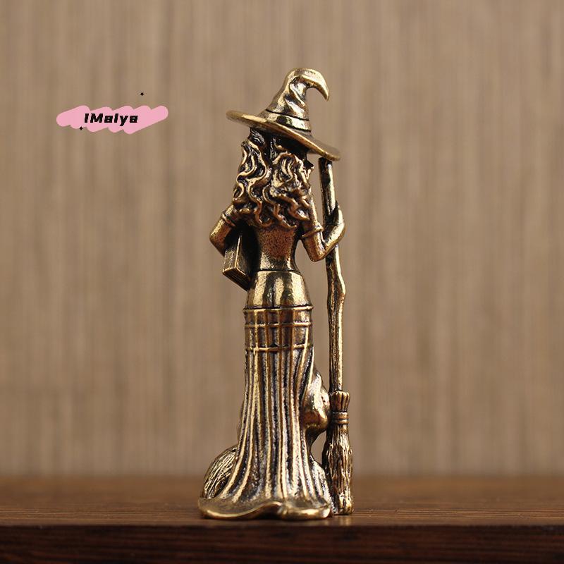 Magical Moon Witch Figure Ornament, Home Decor, Wizard Statue, Living Room/Entrance Decoration, Halloween Party Goth Home Decor