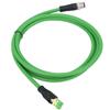 Patch Cord M12 RJ45 Connector Ethernet Shielded Cable 4 Pin CAT5E 24 AWG Wire IP67 Water Proof