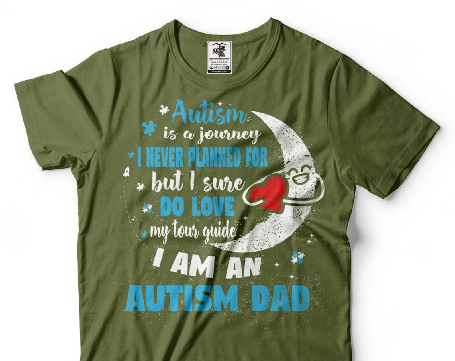 Autism Dad T-Shirt Autism Awareness Birthday gift Father Tee Shirt XL