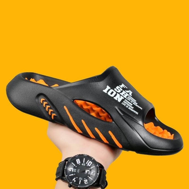Fashion Men's Massage Slippers Indoor Beach Casual Sandals Hollow Soft Sole Comfort Slides Men Flip-flops Pantuflas Chanclas De Hombre45