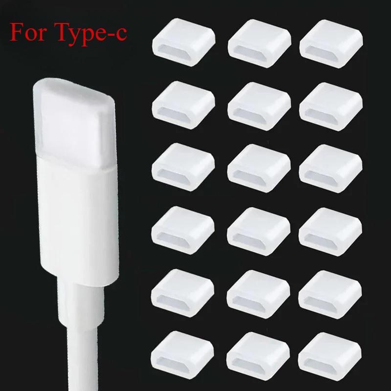 USB-C Anti Dust Plug Waterproof Protector Cover, Universal Silicone Port Cap for Android Type C Charger Cable Mobile Devices
