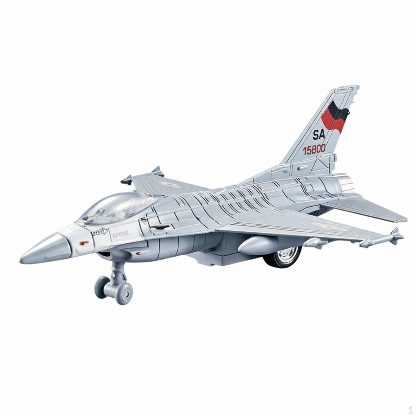 Jet Toy Realistic Design Aircraft Model Diecast Fighter for Kids, Boys F16