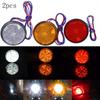 1Pics12V Round Motorcycle Tail Lights Rear Bumper Reflector LED Motor External Light Brake Stop Marker Lamp For Car Motor Truck