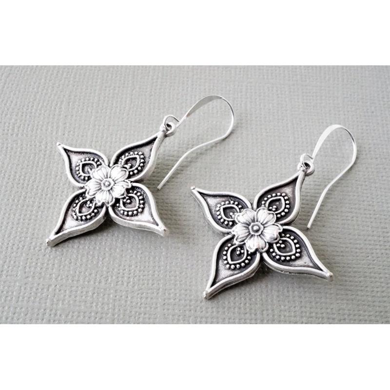 Vintage Classic Bohemian Flower Women's Charm Pendant Earrings Party Jewelry Gifts