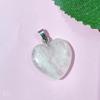 Natural Crystal Agate Heart Pendant Sweater Chain, 20mm Gemstone.
