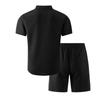 Men's Summer Lapel Cardigan & Shorts 2-Piece Set