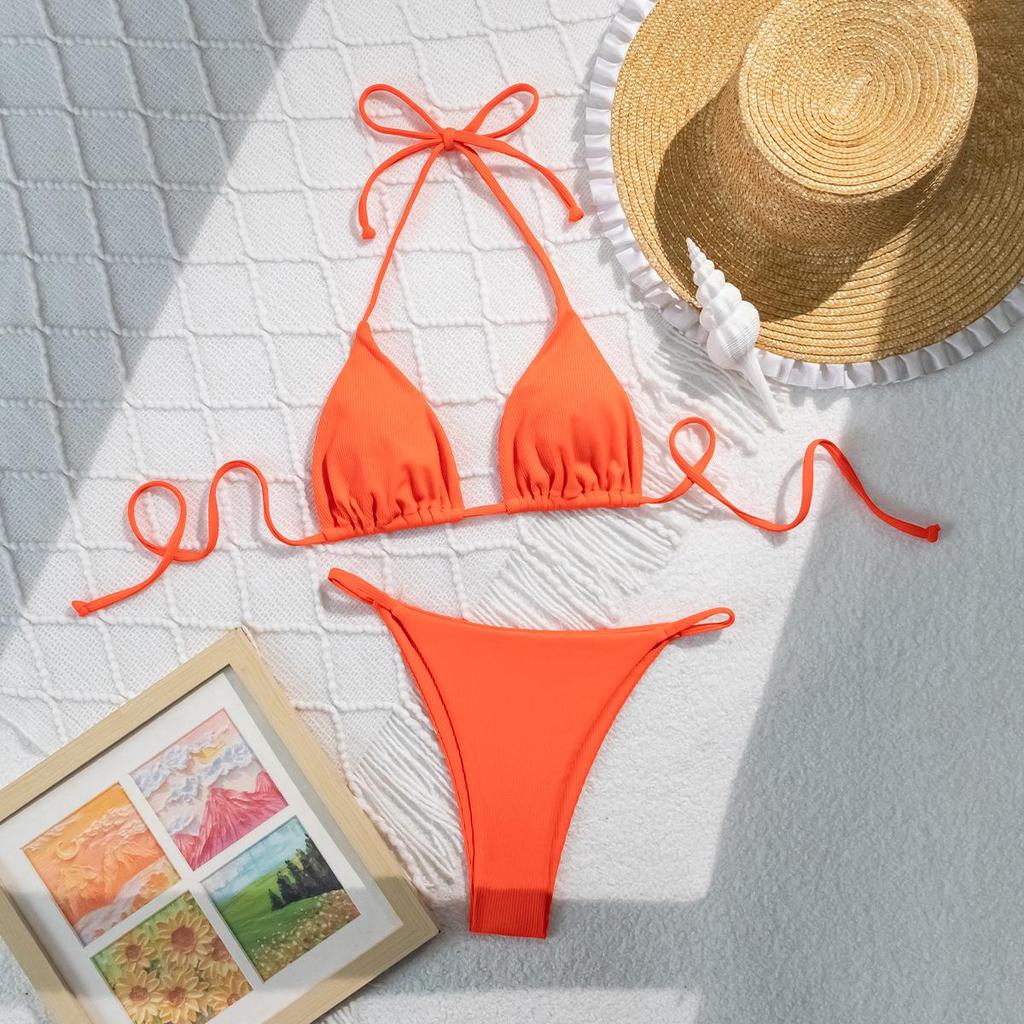 Elegant Halter Bikini Swimsuit - Women's Sexy Beachwear
