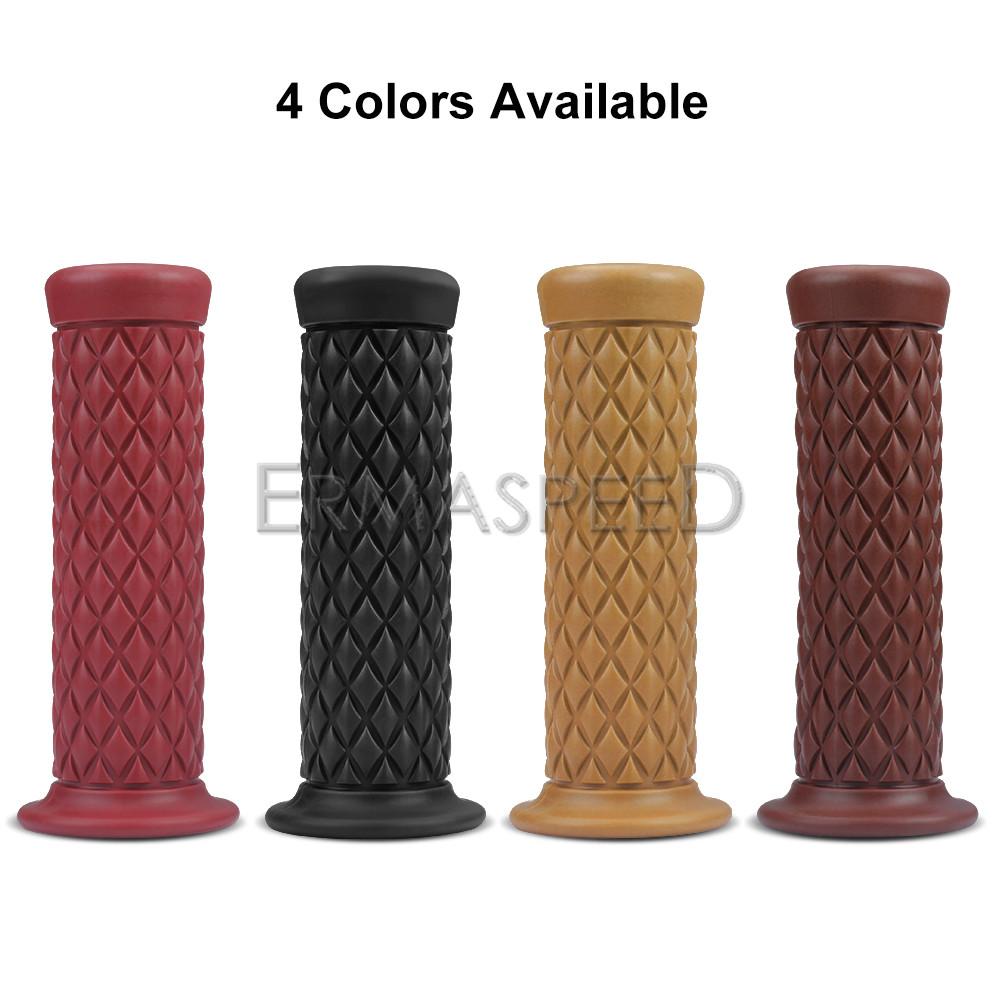 Retro motocyklové rukojeti Univerzální 7/8" 22 mm 24 mm Protiskluzové pryžové rukojeti pro motocykly Moto Scooter Motocross Motorbike