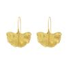 Retro Chinese Ginkgo Leaf Ear Hooks: Autumn/Winter Statement Earrings in Exaggerated Fashion Design
