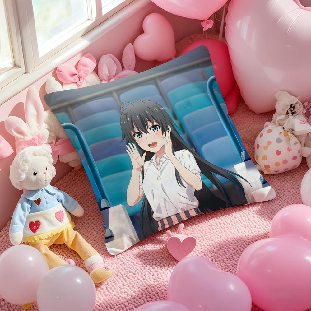 Y-Yukinoshita Y-Yukino Cushion Cover Pattern Printed Pillowcase for Living Room Sofa Cushion Cover & Bedroom Decor