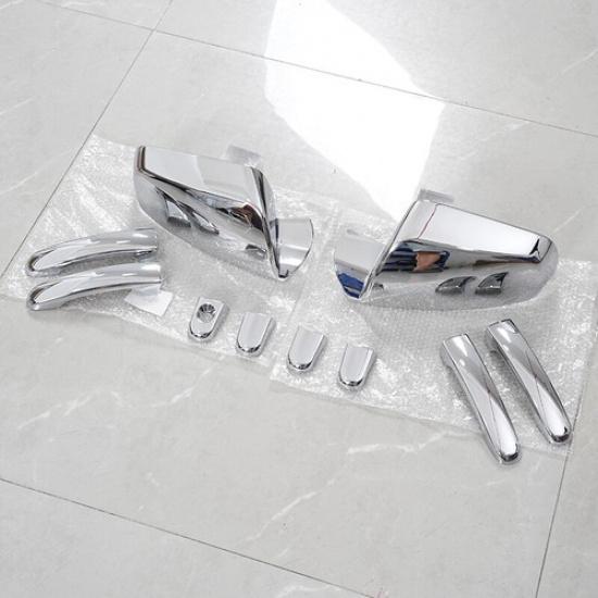 For 2010-2017 GMC Terrain Chevy Equinox Mirror Covers + Door Handle Trims Chrome