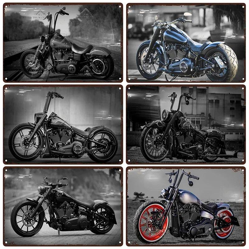 Vintage Amerikanischer Klassiker Motorrad Blechschilder Heim Wanddeko Metallschild Garage Man Cave Bar Dekorative Teller Poster