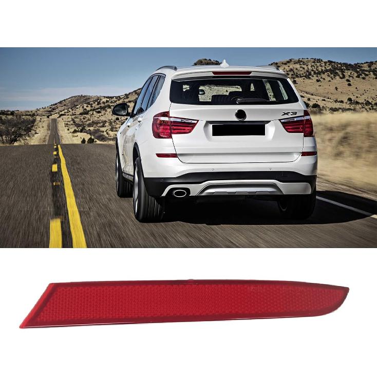2Pcs Rear Bumper Reflector 63147857003 + 63147857004 Left Right Red Trim Compatible with BMW X3 2016-2019