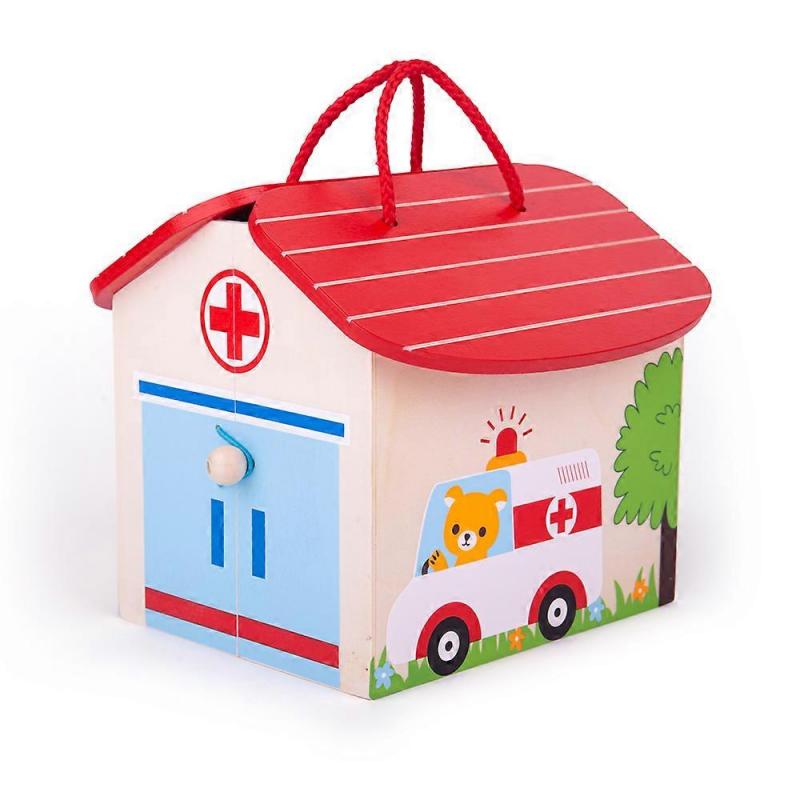 Bigjigs Toys Wooden Mini Hospital Play Set Toy