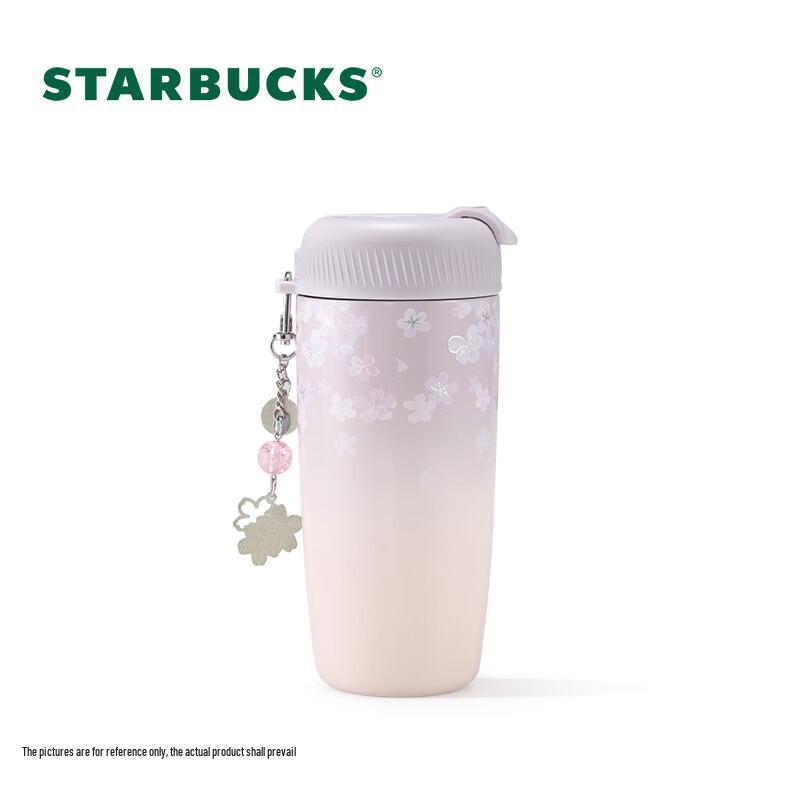 Starbucks Twilight Cherry Blossom 510ml Izolowany kubek termiczny ze stali nierdzewnej z podwójnym ustnikiem i zawieszką
