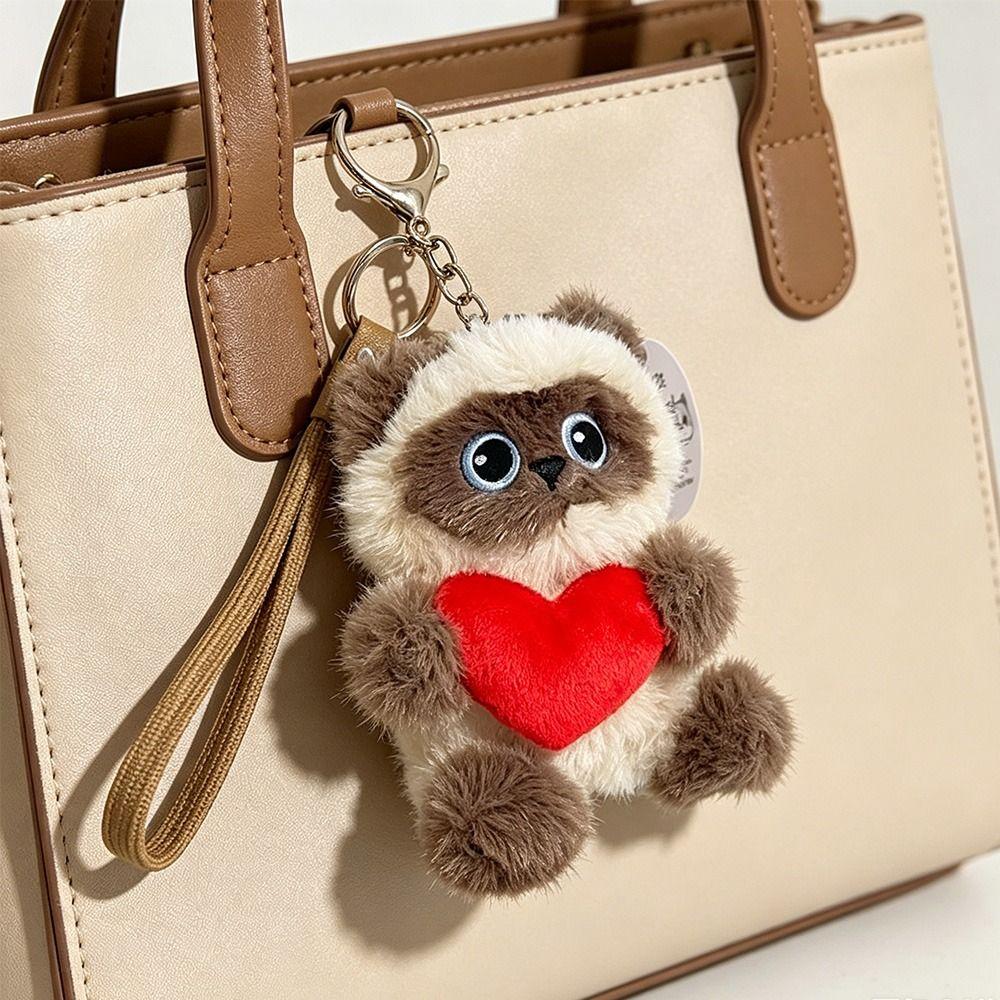 Soft Plush Cat Bag Charm Portable Stuffed Cat Toy New Kitten Pendant Purse Accessory