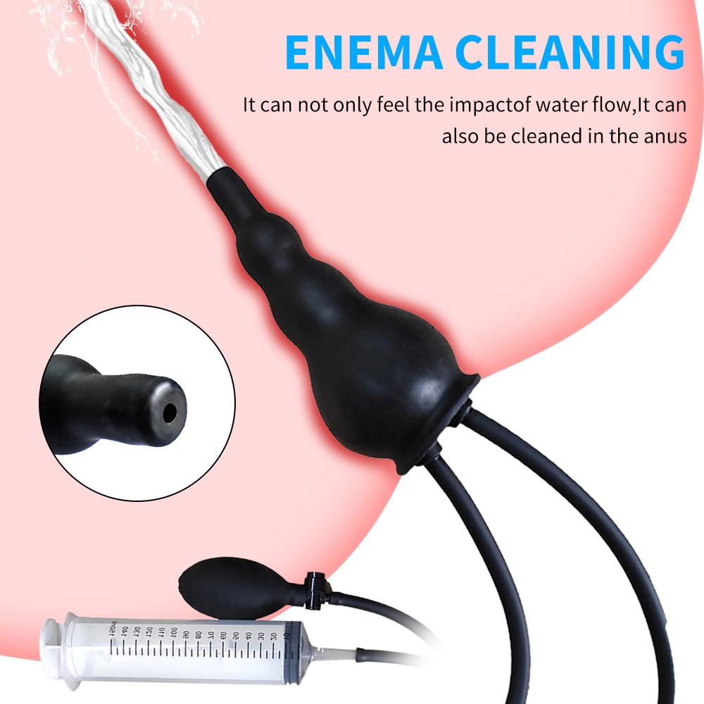 Aufblasbarer Analplug, Einlauf, Reinigung, Anal-Expander, Butt-Plug für Frauen und Männer, Vagina & Amp;Anal-Dickdarm-Reiniger, Düsenstecker, Sexspielzeug für Erwachsene