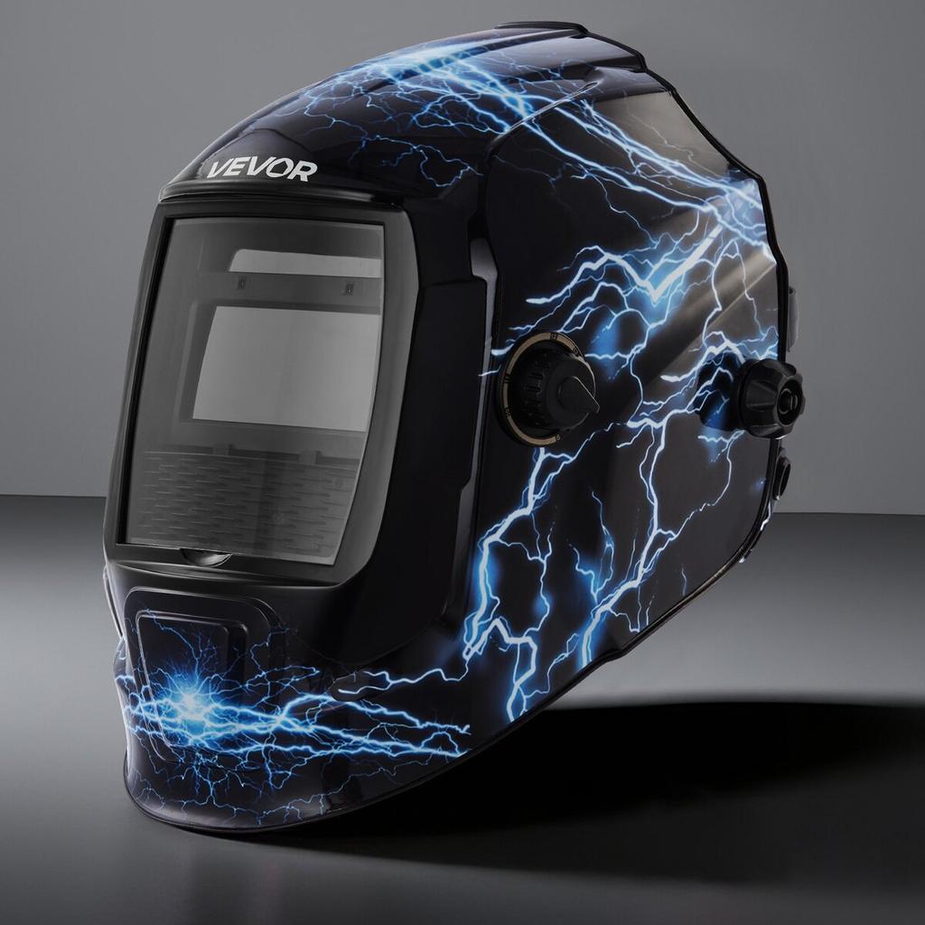 Welding Helmet Auto Darkening, 93 X 43 Mm True Color Welding Hood, Solar Powered Welder Mask 2 Arc Sensors, Shade 4/9-13 for TIG MIG ARC Weld Grinding