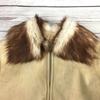 Macphee Lamb Leather Jacket Outer Women L Beige Angora Fur Suede Leather(USED)