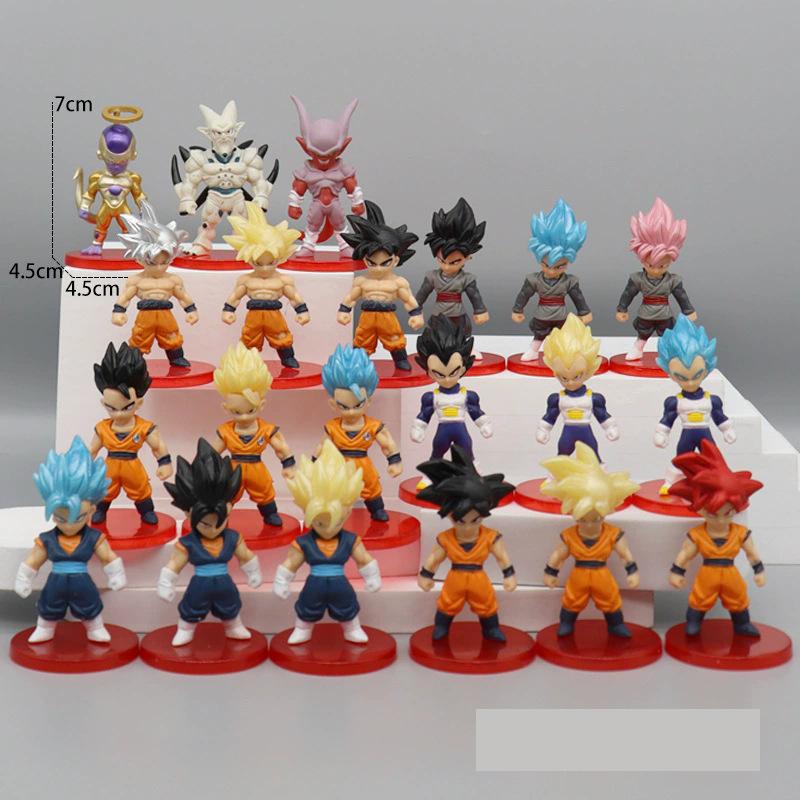 דרגון בול זי סופר סאיאן סון גוקו דמות אנימה סון גוהאן וג'יטה ברוולי פיקולו מאג'ין בו סט דמות פעולה דגם מתנות צעצוע