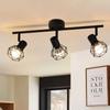 Ceiling Spotlight - NETTLIFE - 3-light Spotlights - E14 - 350° Adjustable - Black Metal