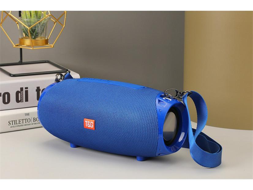 

Водонепроникна Bluetooth-колонка TG534: Портативний вуличний сабвуфер з подвійним дифузором та високоякісним звуком, а також функціями картки та дзвінка. синій