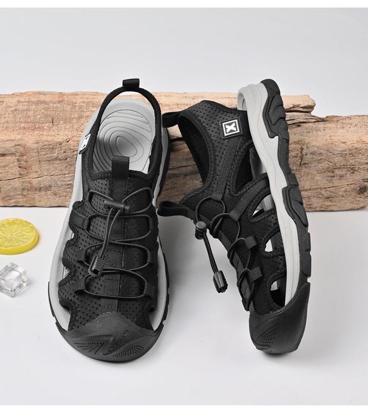 2025 Breathable Men's Closed-Toe Sandals - Non-Slip Casual Outdoor Beach Shoes, Trendy Summer Style, Plus Size Available